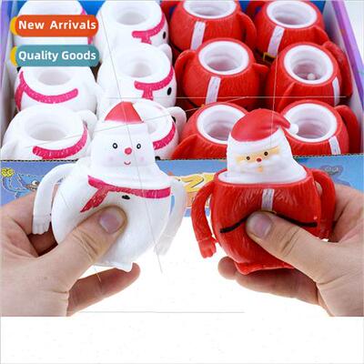Santa squeeze pinch cup decompression snowman compulsion chi