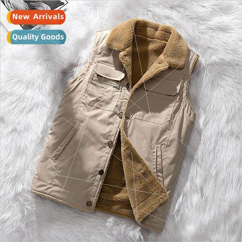 Cotton vest lambswool warm autumn winter male couples outdoo