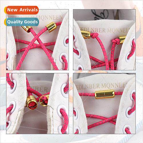 Elastic No-Tie Lazy Shoelaces Elastic Hundred Metal Capsule