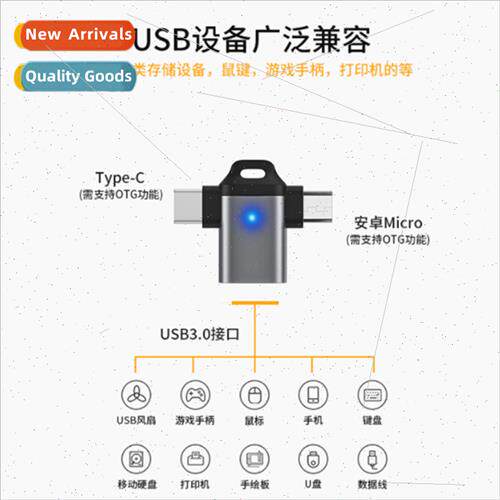 适用apple android type-cOTG 2-in-1 with indicator model adap