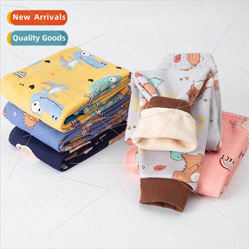 2023 Children fall winter new padded thickened sleep pants s