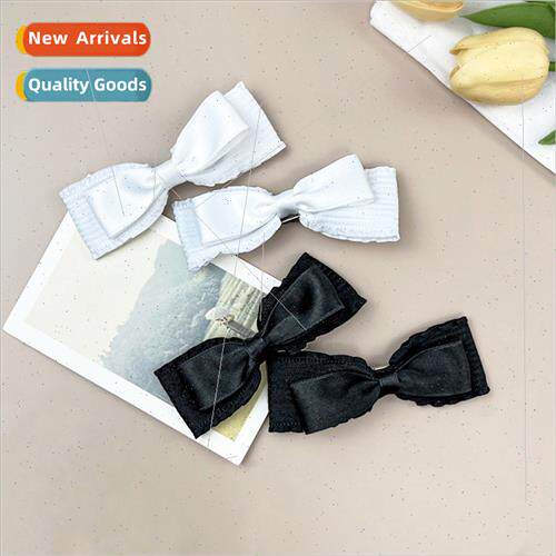 French ballet girl double bow hair clips simple versatile br