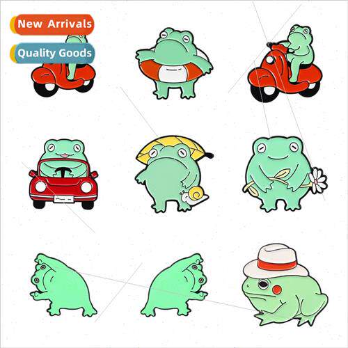 Cartoon cute frog combination hold strawberry playing guar c