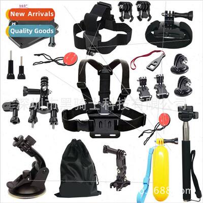 适用gopro11 selfie stick camera kit head strap chest strap w