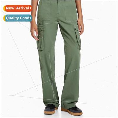 2023 spring summer new casual versatile milary green work pa