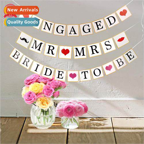izing in wedding banners BRIDE TO BE engagement paper pulls