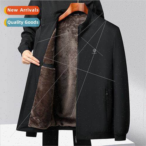 Dad padded thickened jacket winter 2023 new warm middle-aged