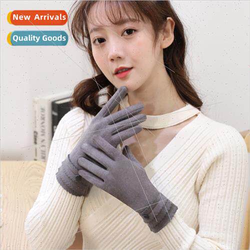 Autumn winter warm gloves women not downy gloves windproplus