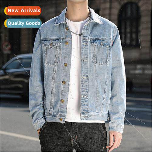 2022 fall new men casual denim jacket Korean  nd loose blous