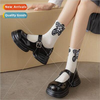 Women socks cotton Athletic socks 2022 fall winter new ins b
