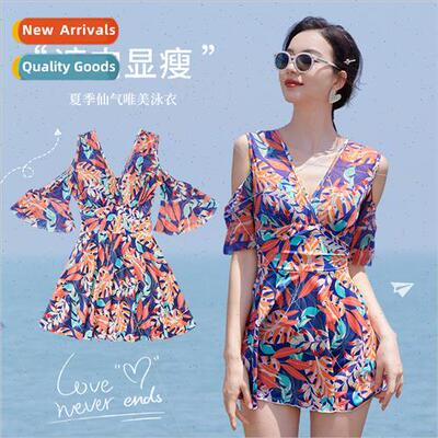 New Summer Swimsu Su Comtable Stchy Printed Womens Swimsu Va