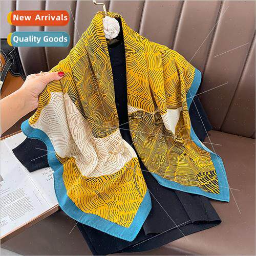 2023 new imation wool 90 large square scarf scarf female fal