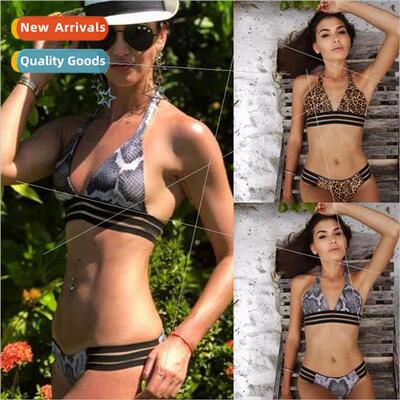Womens Spl Swimsu Sexy Leopard Print Snakeskin Print Bikini
