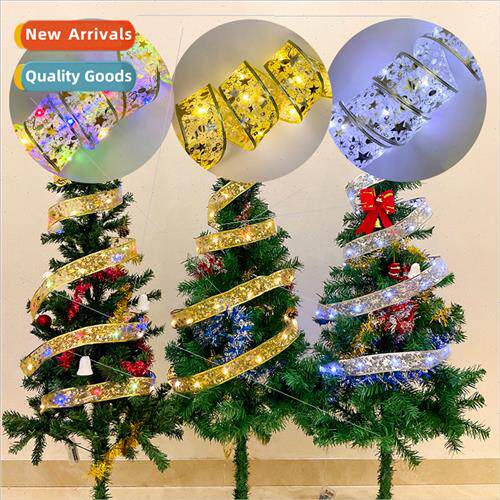Ribbon ght String Christmas Tree Decoration Gold Ribbon Stri