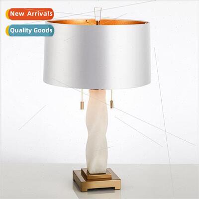 modern simple twisted marble marble  office table lamp Ameri