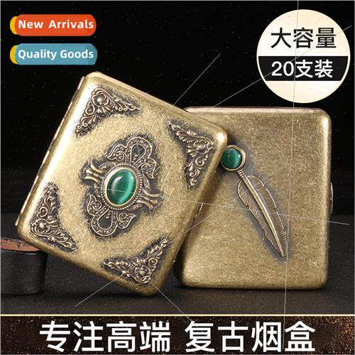 20 packs classic retro embossed cigarette case folio portabl