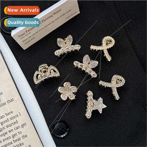hair clips a word rhinestone pearl trumpet grab clip female