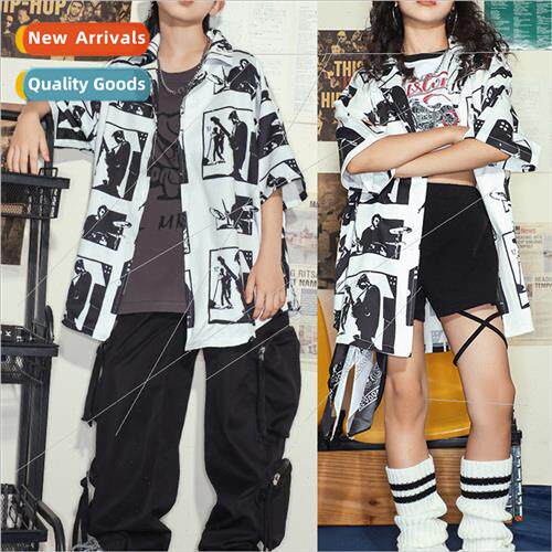Jazz Dance Costume Girls Summer Shirt Su Boys Young Children