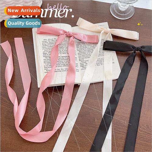 Extra long bow hair clips sweet girl duckbill clip back head