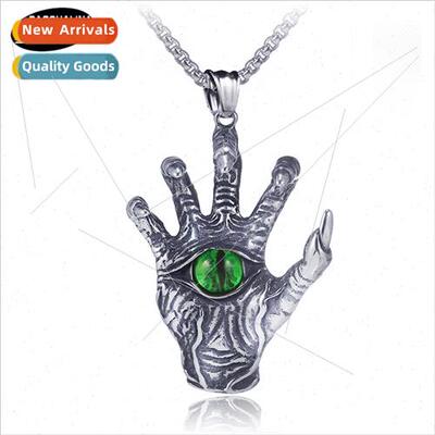 Hip hop skeleton Europe antique tanium steel necklace influx