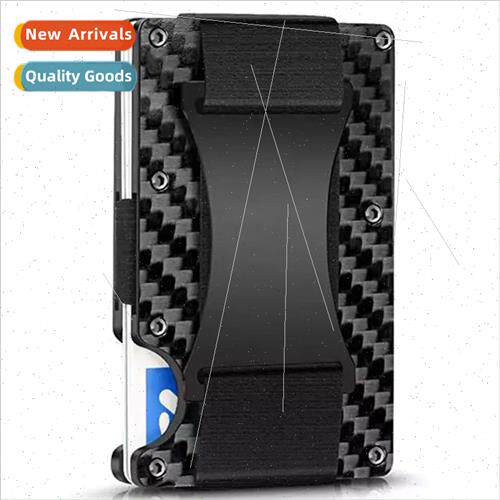 Carbon Fiber Card Holder RFID Anti-theft Brush Aluminum Allo