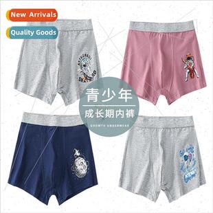 men underpants cotton Teenagers shorts size boxer boys plus