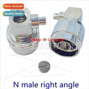 Copper N-JWB3 N-bend male connector to RG402 141 semi-flexib