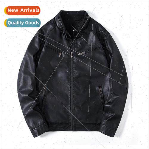 Leather jacket men leather jacket tide men new men pu stand-