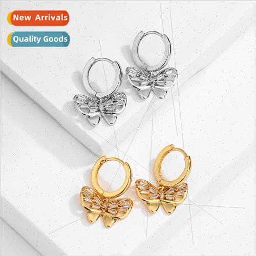 che butterfly earrings earrings female 2022 new tide Korea e