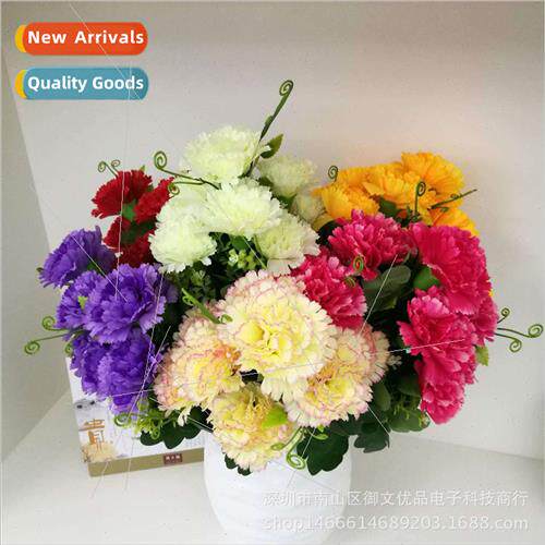 New simulation bouquet 9 head green carnation home shop wedd
