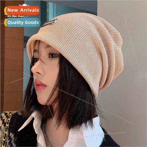 8153 fall winter wh piles hats female knted wool cap big hea