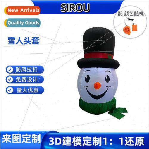 Christmas 1.2 meters snowman head inflatable costume air mod
