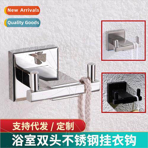 304 hooks bathroom double head coat hooks hotel bathroom squ