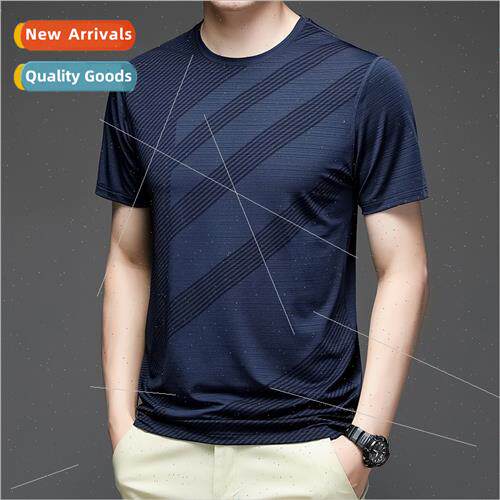 Short-sleeved t-shirt men ice feeling 2023 new summer thin f
