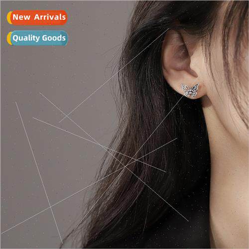 Thai silver fairy earrings female fashion cold wind butterfl
