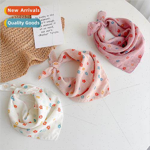 Children  triangular drooling towel newborn baby girl baby J