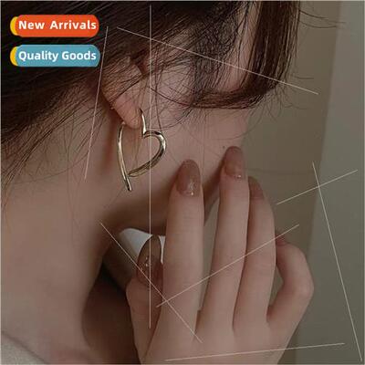 S925 silver pin Korea love heart niche fashion simple senior