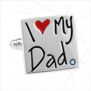 Father Shirt LOVE French Men Day Cufflinks DAD Copper