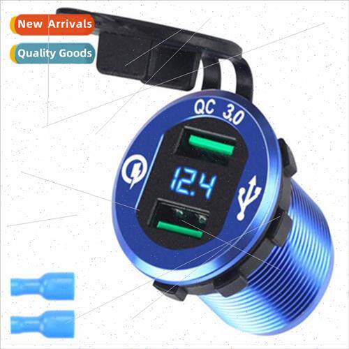 Car modification car USB dual QC3.0 fast charging wh voltmet