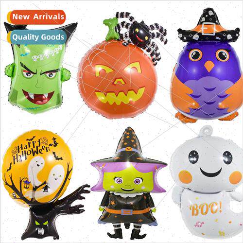 Halloween Balloon Large Spooky Tree Wch Pumpkin Spider Head