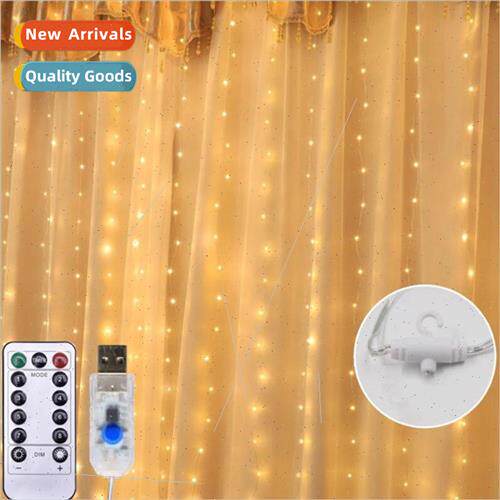 Wh hook USB remote control copper wire curtain lights LED st