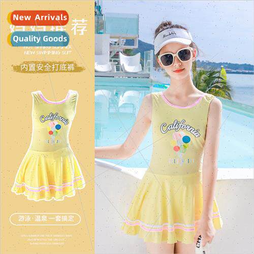 New childrens swimsus middle and large children girls cute t