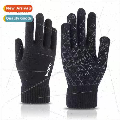 touch screen gloves winter warm knted padded women men coupl
