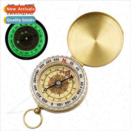 Wh luminous Brass wh flip cover Compass North Pointer Portab