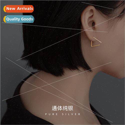 S925 silver geometric earrings 2021 new nd earrings simple c