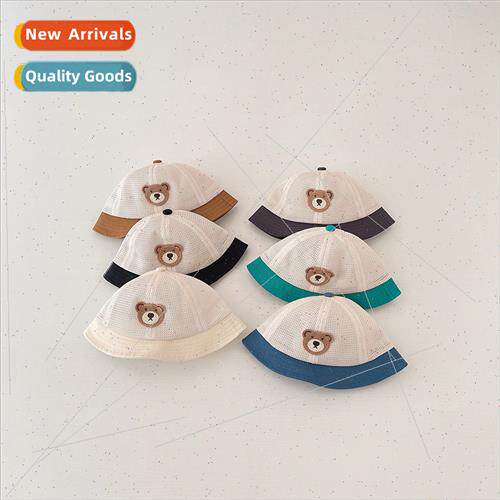 Baby hat cute boys mesh sun hat girls fisherman hat children