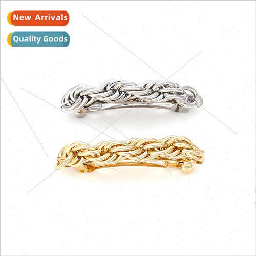 simple alloy electroplating twist hair clips retro fashion o