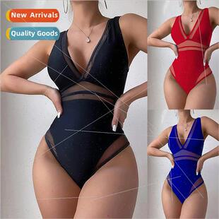 piece solid Swimwear one Europe sexy women new swimsu