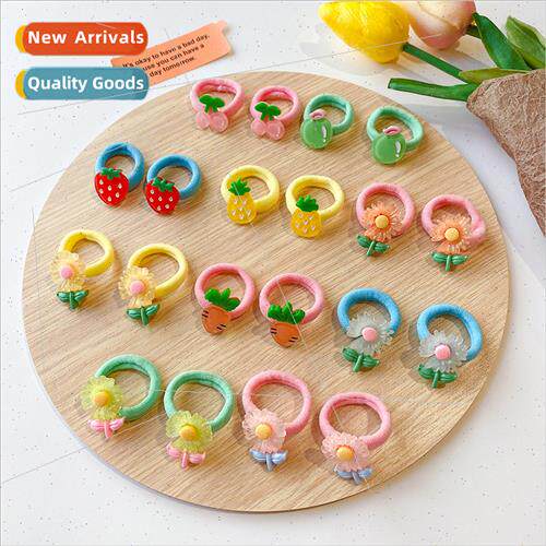 Korea  children cartoon hair rope set small size thumb hair