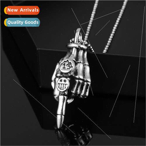 Europe stainless steel necklace niche men hbone pendant set
